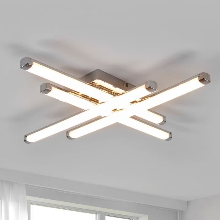 WHL Plafonnier De Salon Plafonnier LED Dimmable Salon Lustre Lampe avec T/él/écommande Moderne Plafond Plafond Creative M/étal Acrylique Design Cuisine Plafond Lampe /Éclairage Chambre,Noir,90cm