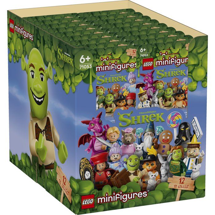 LEGO Minifigures BOX 71053 Série Shrek - Lot de 36 sachets - Figurines dont Fiona lÂne ou Chat Potté