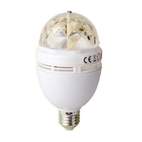 Lot 5 Lampes Rotative Led disco E27 3W 8x16cm Ampoule Eclairage