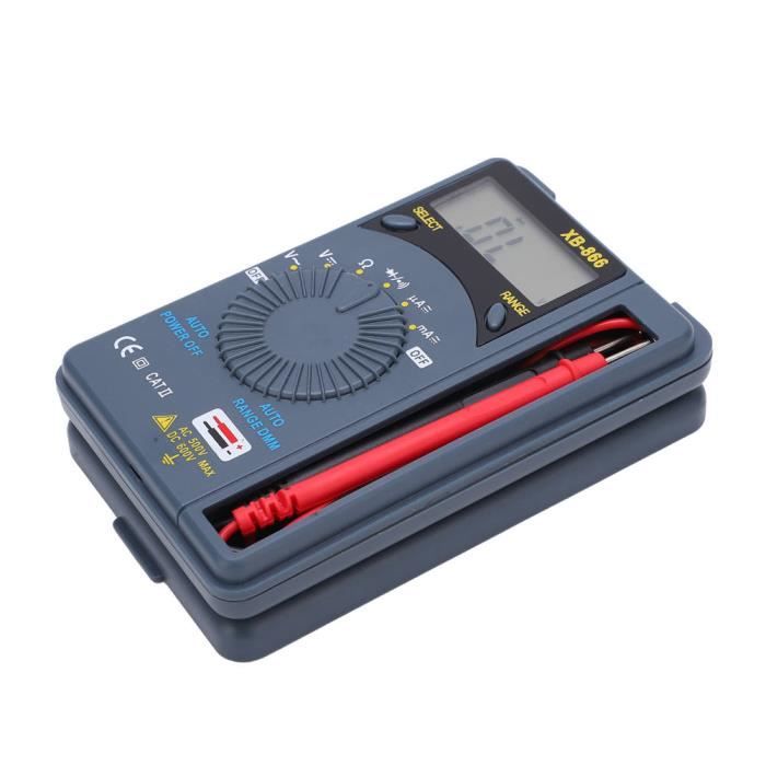 Lv.life ampèremètre compact XB866 Multimètre de poche à affichage