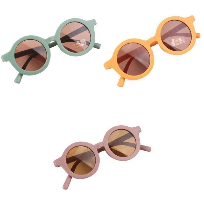 3 Paires De Lunettes De Soleil Licorne Pour Enfants – Protection UV400 – Âge 3-10 Ans – Pour Plage, Fête, Piscine