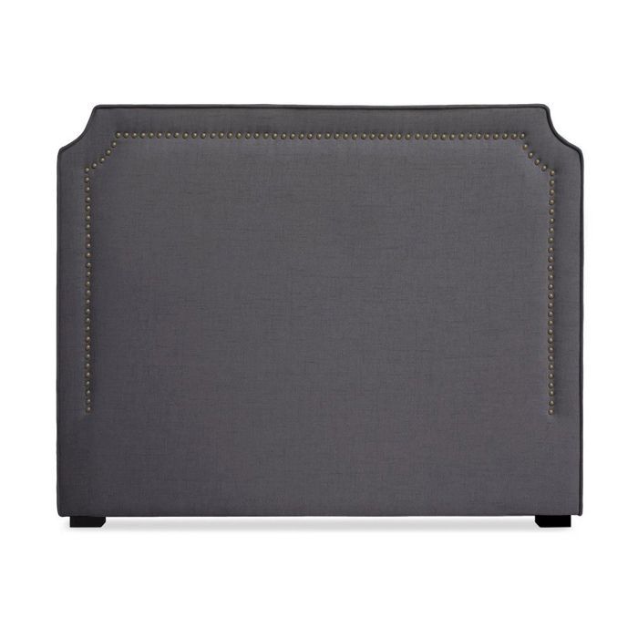 MENZZO Tête de lit Milana 140cm Tissu Gris - Tissu L140 x P8 x H120 cm
