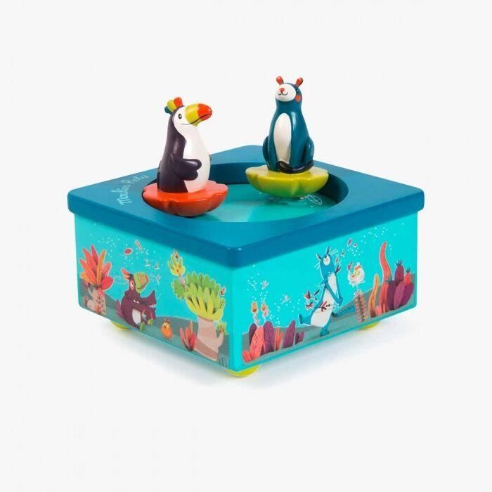 Boite à musique - MOULIN ROTY - Dans la Jungle - Enfant - Vert - 3 ans