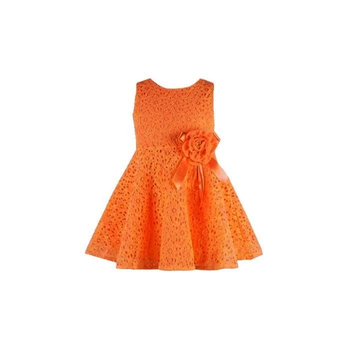 robe dentelle orange