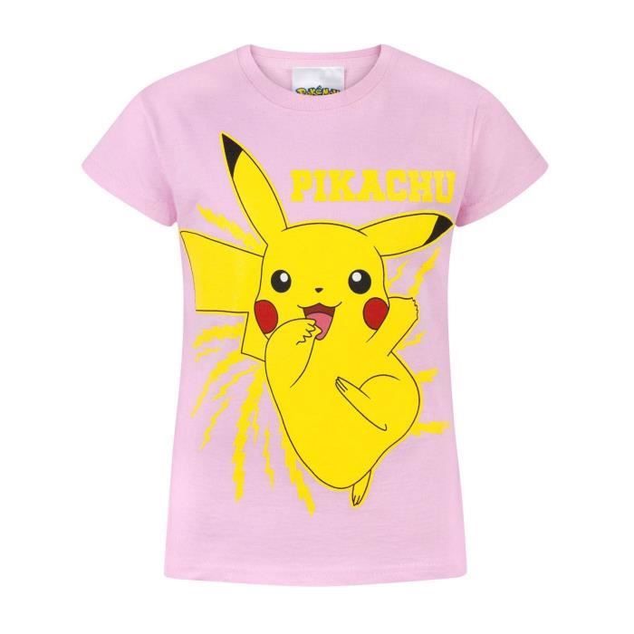 T-shirts Pikachu 3D Pokémon Col rond Manche courte Convient pour le printemps et lété Convient aux garçons filles et adolescents 