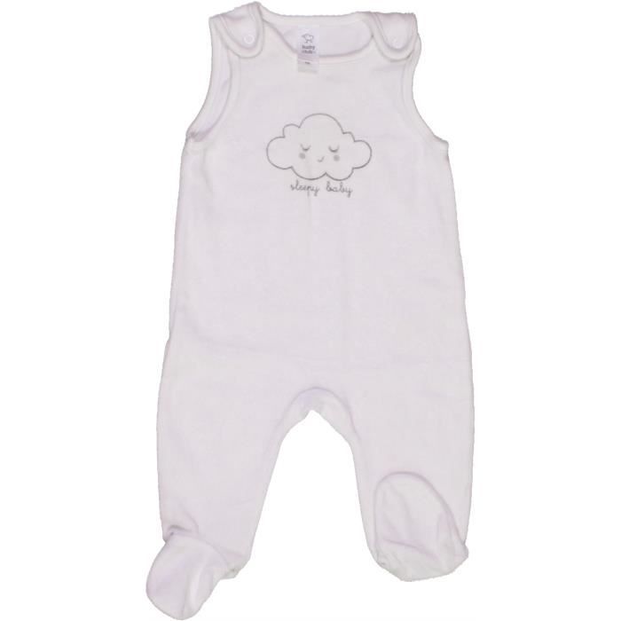 Pyjama 1 Piece Bebe Unisexe C A 6 Mois Blanc Hiver Vetement Bebe Blanc Blanc Cdiscount Pret A Porter