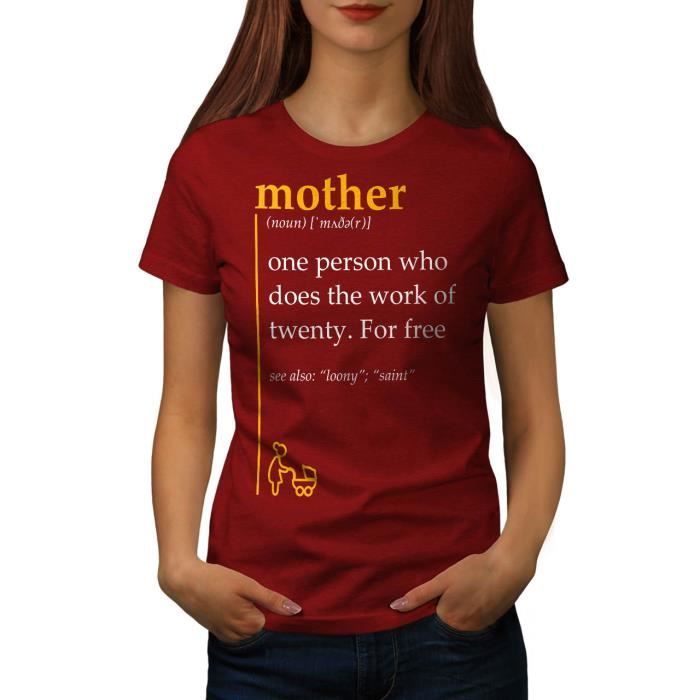 Drôle Nouveauté Tops T-shirt femme tee tshirt-mère Noun