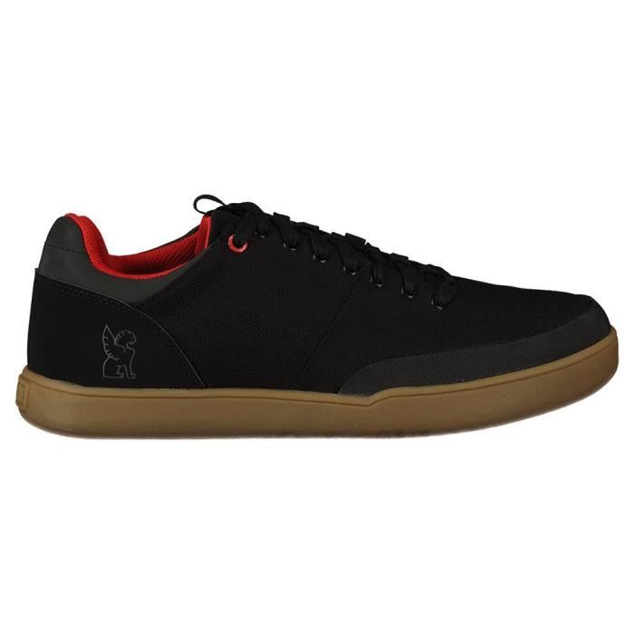 Baskets CHROME Boyer - Noir/Gomme - Homme - Lacets - Plat