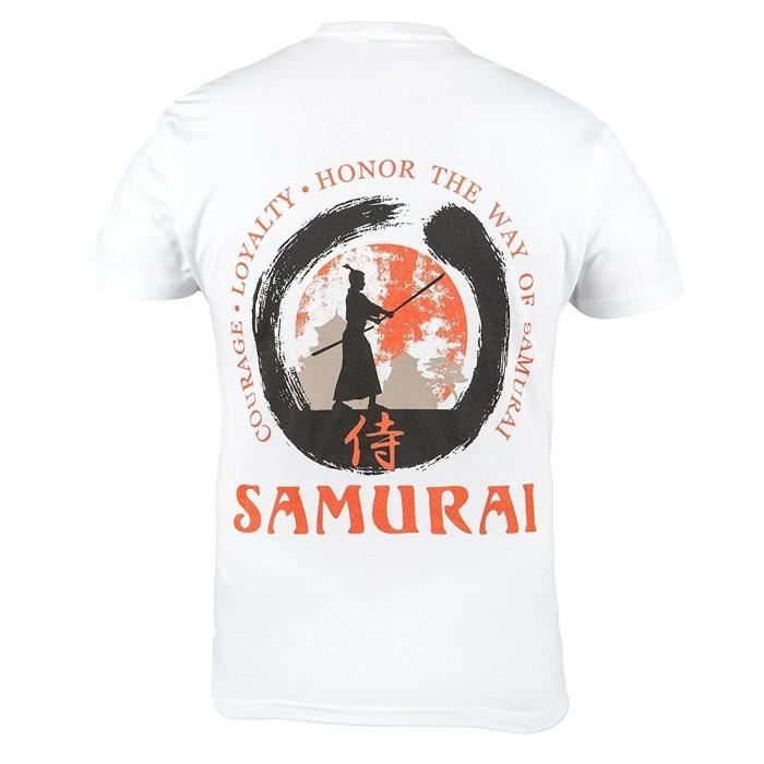 Tee Shirt Mode Homme Samurai La Voie Du Samourai Courage Fidelite Honneur Gym Entrainement Mma Vetement De Tous Les White Cdiscount Pret A Porter