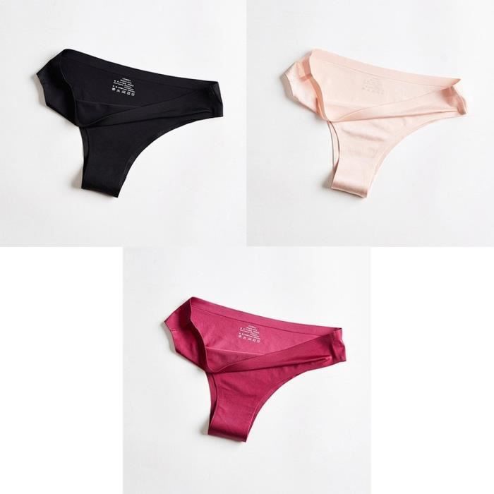 Sous-vêtements en Soie Glacée Respirant pour Femme Slips Stretch Culotte