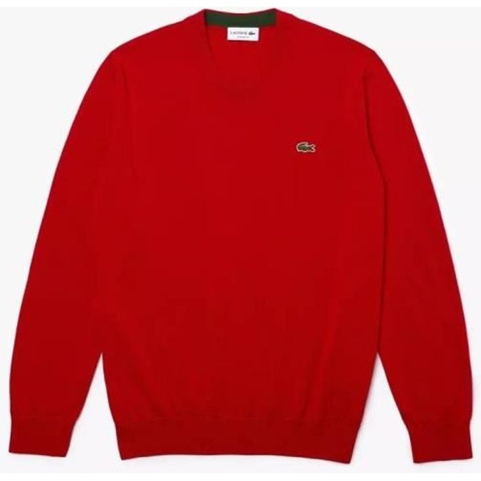 pull rouge homme lacoste