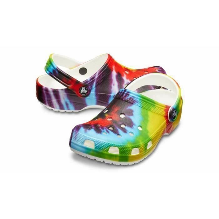 Crocs Diables Rouges Sabot - CROCS - CLASSIC TIE DYE GRAPHIC - Rouge - Homme - Semelle ...