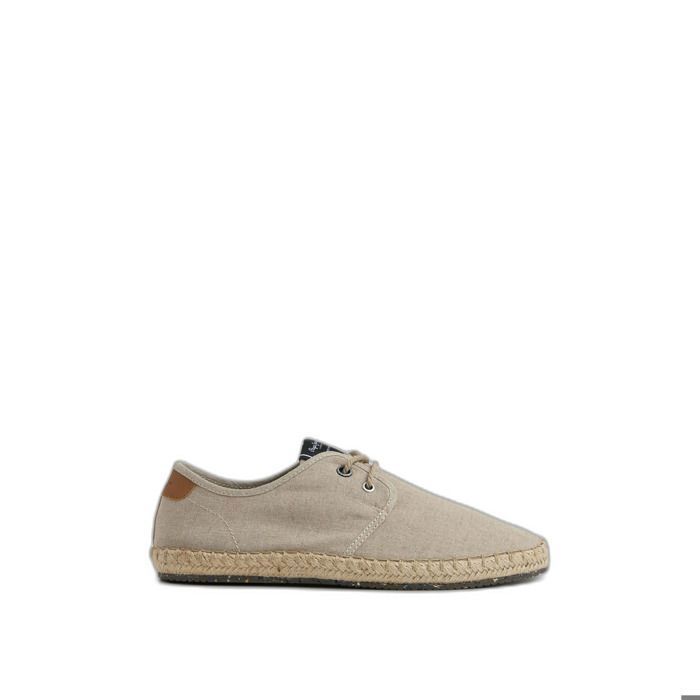 Pepe Jeans Espadrilles - Pepe Jeans - Homme - Ref 59611 - Ecru - Lacets façon cordes