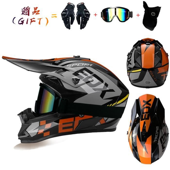 Leatt 8.5 Tiger Casque de motocross avec lunettes - meilleurs prix
