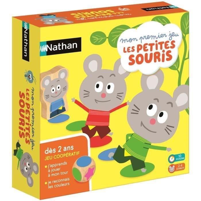 Jeu de Société - NATHAN - Mon Premier Jeu les Petites Souris - Mixte - Gris  - 24 mois - 2 ans - Cdiscount Jeux - Jouets