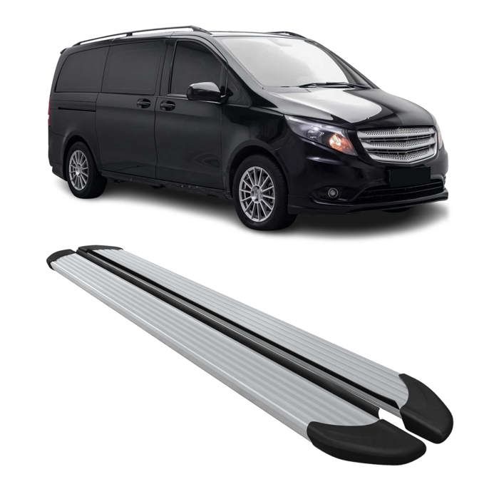 Mercedes Vito W447 | Sidebars Zwart Glans - Bestelauto Accessoires
