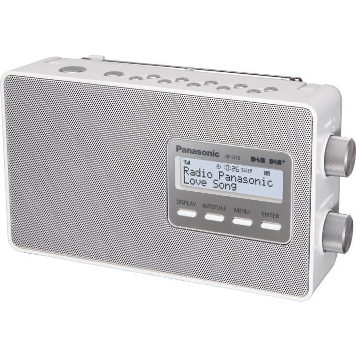 Radio PANASONIC D10 - DAB/DAB+ et FM - 2W - Blanc