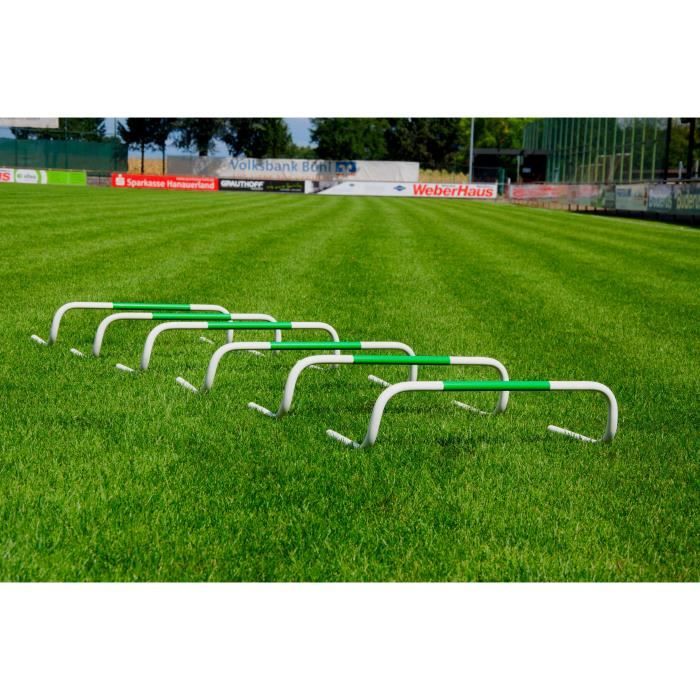 YRHome Kit Barres De Saut Agilité - 15 Barres 100cm + 10 Pieds + 10 Clips - Entraînement Football Et Chiens