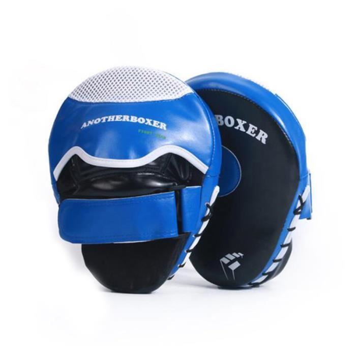 Paire De Raquettes Doubles Taekwondo – Cibles De Frappe En Cuir PU, Mousse EVA, Bleu, Avec Dragonne, Pour Boxe/kara