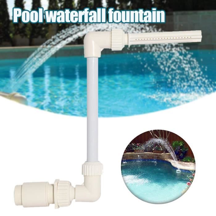 Bekasa Fontaine de piscine cascade avec fixation de jet réglable en hauteur pour piscine hors sol 