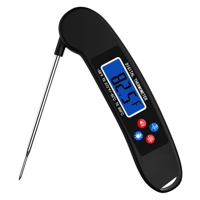Thermomètre numérique à lecture instantanée pour bonbons, viande, cuisine, friture, barbecue, fumoir (9,4 pouces) | Leroy Merlin