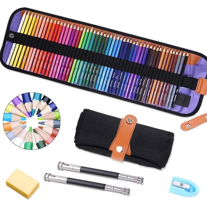 Crayons De Couleur Professionnel, 50 pièces Crayon de Couleur Crayons