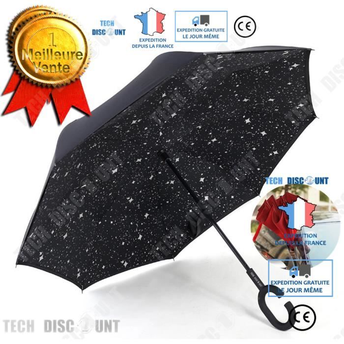 Parapluie inversé TD® Poignée en C Protection UV Poignée parapluie