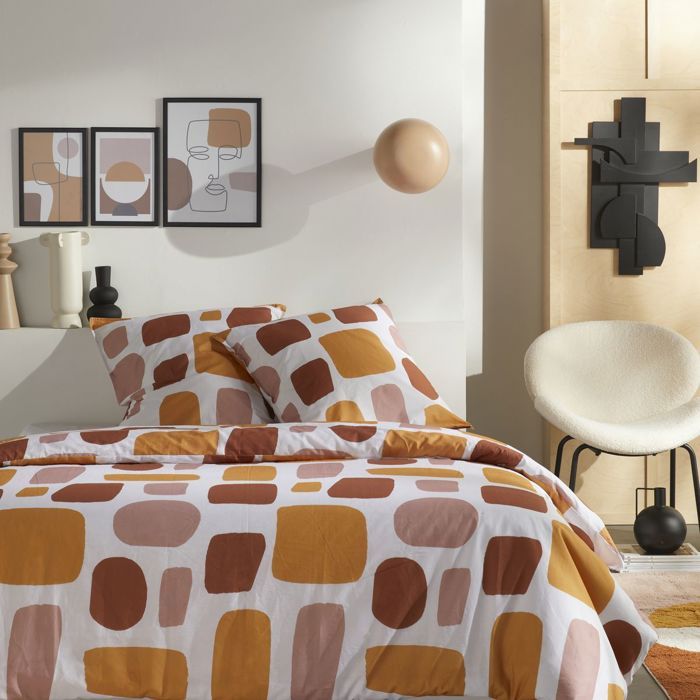 Parure de lit RETRO MOOD - TODAY - Orange 240x220 cm