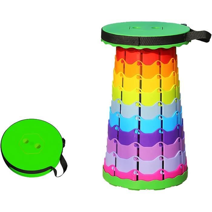 Siège De Camping Pliable Voarge - Tabouret Télescopique Léger, Supporte 120kg, Pour Randonnée, Pêche, Jardin (Hauteur Réglable) - 2