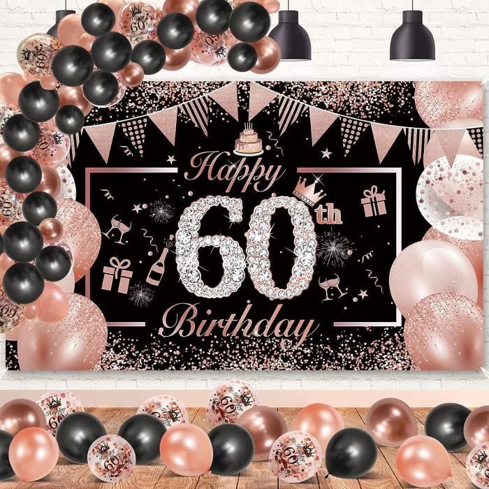 Forfait fête 60 ans rose XXL - Soirée à thème - Anniversaire 60 ans - 60 ans  