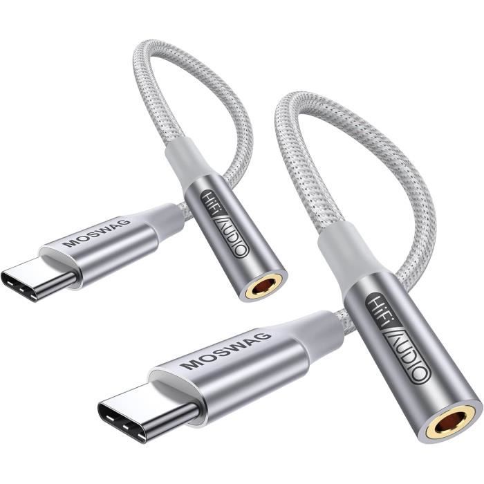 Accessoires Téléphone,Adaptateur USB type C vers prise jack 3,5mm pour casque audio,compatible