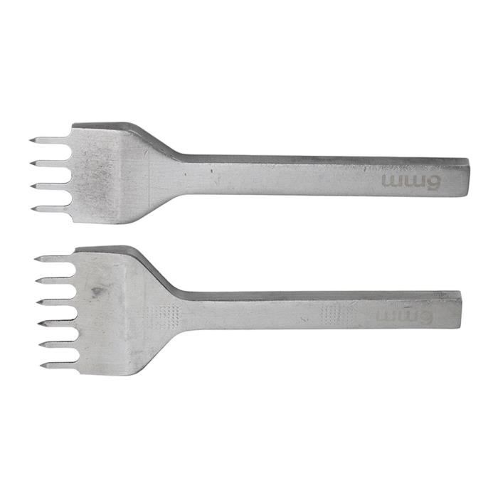 Ensemble Outils Poinçon à Griffes Cuir - Ciseau Laçage Pour Bricolage Couture Cuir, Montres Et Ceintures