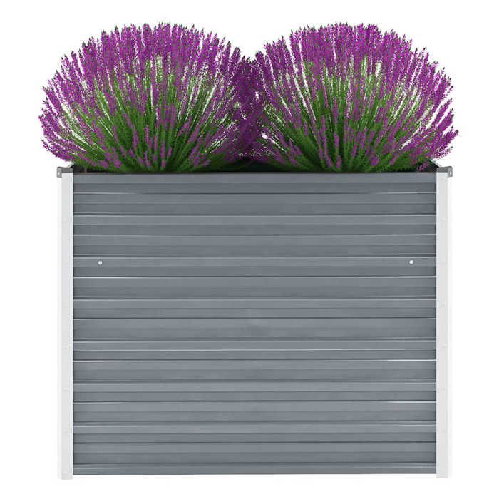 vidaXL Lit Surélevé Acier Galvanisé 100x40x77 cm Jardinière Pot de Fleurs 44852
