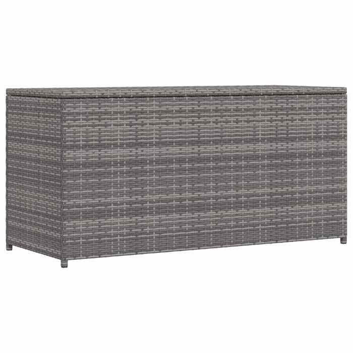 vidaXL Boîte de Rangement de Jardin Coffre de Rangement Banc de Stockage Patio Terrasse Extérieur 120x50x60 cm Résine 46460