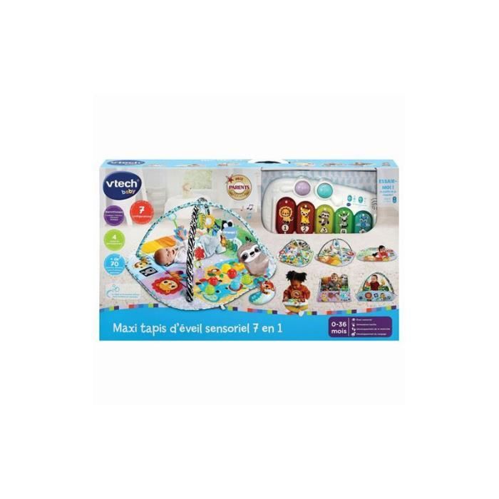 Jeu d éveil Vtech Baby Maxi tapis d éveil sensoriel 7 en 1 Multicolore