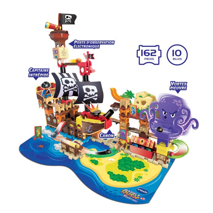 VTech MARBLE RUSH ADVENTURES - SUPER BATEAU PIRATE INTERACTIF