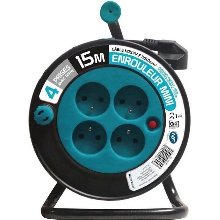 Zenitech Enrouleur de bricolage 3G1mm² 15 m