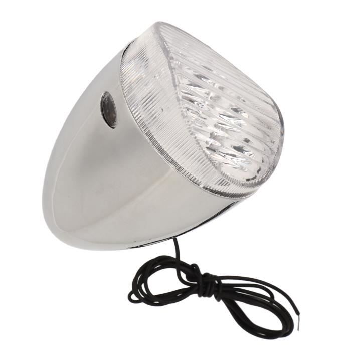 Phare Avant Vélo Rétro 3 LED Jojomino – Noir, Support Inclus