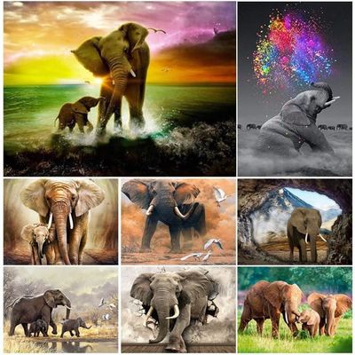 Peinture De Diamant 5d En Forme D Elephant Pour Bebe Kits Complets De Points De Croix Brod Zs2533 Square Drill45x60cm Wilm Cdiscount Maison