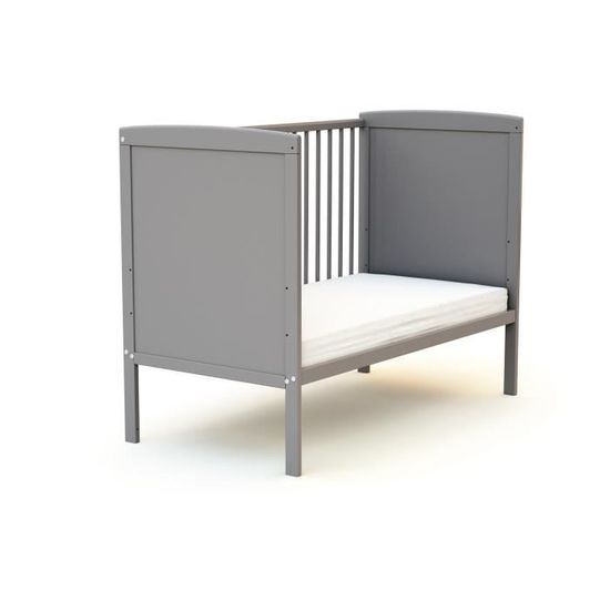 At4 Lit Bebe 60x1 Cote Amovible Gris Cdiscount Puericulture Eveil Bebe