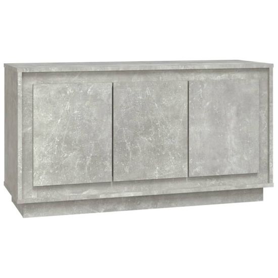 VidaXL Buffet Meuble De Rangement Avec Compartiments - Armoire Salon Gris Béton Bois D’Ingénierie 120x30,5x70 Cm