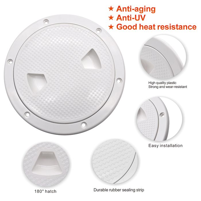 New Marine Couvercle d'inspection rond blanc 102/147 mm
