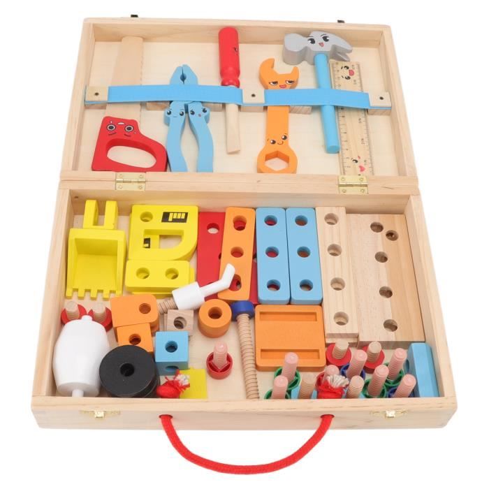 Omabeta Jouets de boîte à outils en bois Boîte à outils en bois, jouets