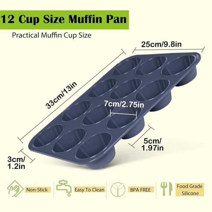 Moule Mini Cupcake Silicone 24 Cavités - Moule à Mini Muffins Anti-adhésif, Résistant -30°C à 230°C Moule Muffins Individuel Moule Mini Cupcake Silicone 24 Cavités - Moule à Mini Muffins Anti-adhésif, Résistant -30°C à 230°C Moule Muffins Individuel