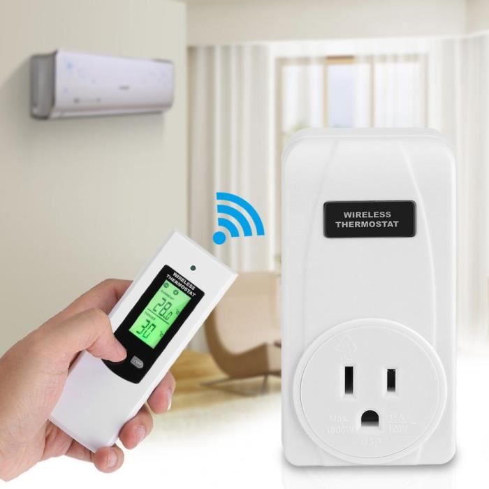 Prise Thermostat d'Ambiance sans Fil avec Télécommande pour Radiateur  Electrique et Climatiseur Mobile[10] - Cdiscount Bricolage
