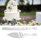 Serveur De Gateau De Mariage 2 Pcs En Acier Inoxydable Gateau