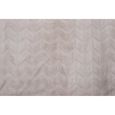 Plaid microfibre grand luxe motifs chevrons 150x200 cm sable-2