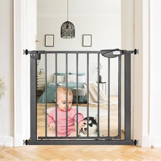 Aufun Barrière de sécurité pour escalier, store de sécurité pour bébé de 0  à 150 cm, porte rétractable pour bébé et animaux domestiques (87 x 150 cm,  blanc) : : Bébé et Puériculture