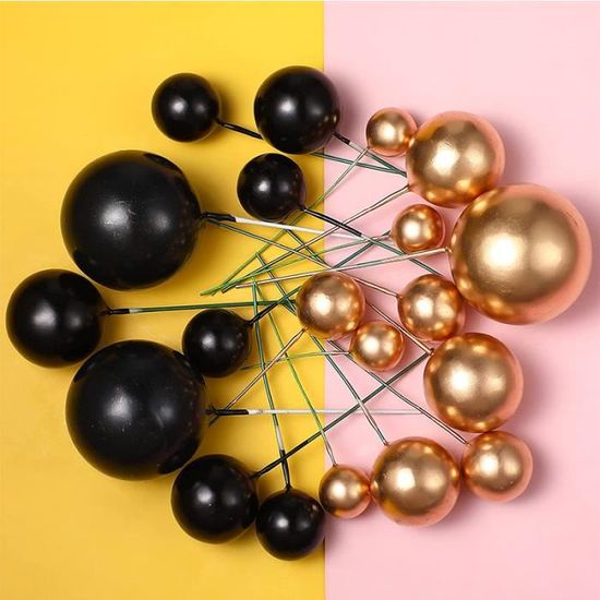 30 Toppers Boules Pour Cupcakes Et Gâteaux - Décorations De Fête Non Comestibles - Tailles 2cm à 4cm - Multicolores
