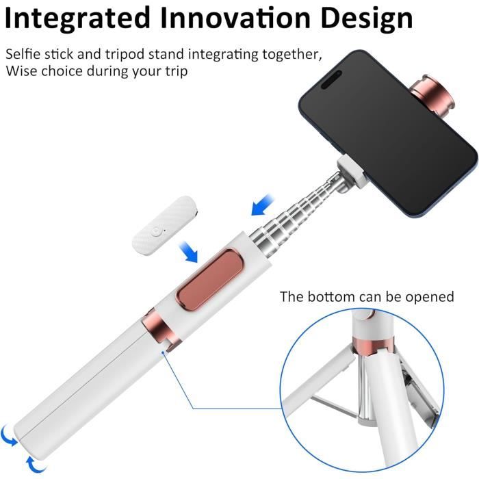 ATUTEK Perché à Selfie, Selfie Stick Trépied onopode Réglable